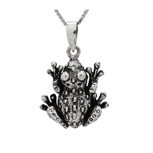 PHP1053- Sterling Silver Movable Frog Pendant