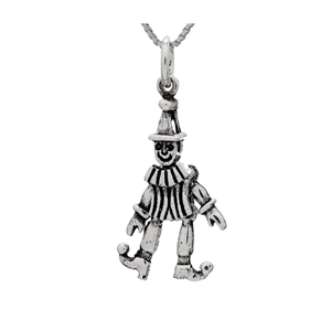 PHP1054- Sterling Silver Movable Circus Clown Pendant