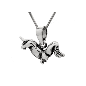 PHP1055- Sterling Silver Movable Dachshund Dog Pendant