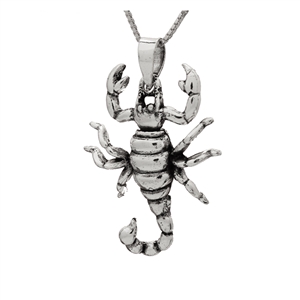 PHP1056- Sterling Silver Movable Scorpion Pendant