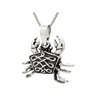 PHP1058- Sterling Silver Movable Infinity Crab Pendant