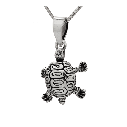 PHP1062- Sterling Silver Movable Turtle Tortoise Pendant