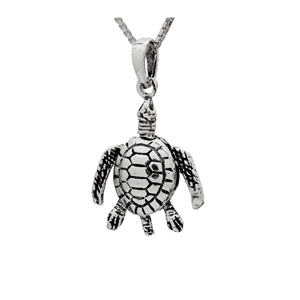 PHP1063- Sterling Silver Movable Sea Turtle Pendant