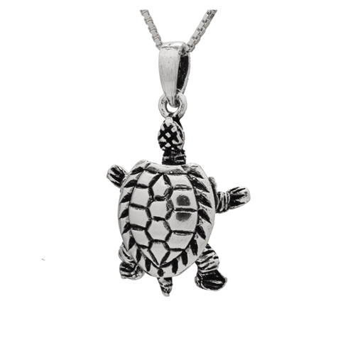 PHP1064- Sterling Silver Movable Sea Turtle Pendant