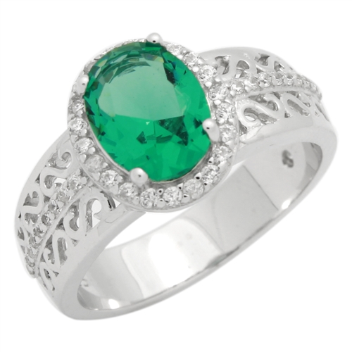 PRBRG1003 - Silver Paraiba Stone Ring