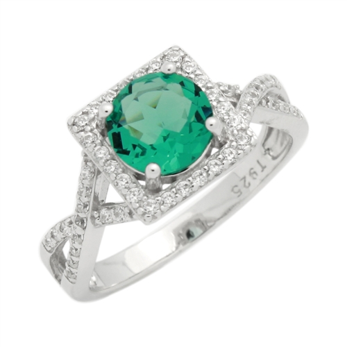 PRBRG1005 - Silver Paraiba Stone Ring