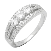 Silver CZ Ring - Clear