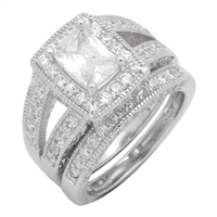 RCZ104013 - Silver Wedding Ring Sets
