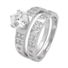 RCZ104016 - Silver Wedding Ring Sets