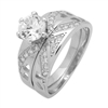 RCZ104017 - Silver Wedding Ring Sets