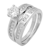 RCZ104018 - Silver Wedding Ring Sets