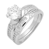 RCZ104019 - Silver Wedding Ring Sets