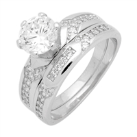 RCZ104019 - Silver Wedding Ring Sets