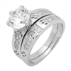RCZ104021 - Silver Wedding Ring Sets