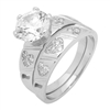 RCZ104022 - Silver Wedding Ring Sets