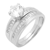 RCZ104023 - Silver Wedding Ring Sets