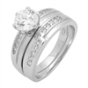 RCZ104024 - Silver Wedding Ring Sets