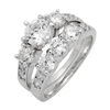 RCZ104025 - Silver Wedding Ring Sets