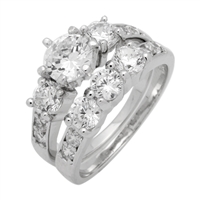RCZ104025 - Silver Wedding Ring Sets