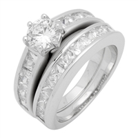 RCZ104026 - Silver Wedding Ring Sets
