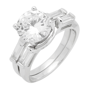 RCZ104027 - Silver Wedding Ring Sets