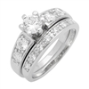 RCZ104029 - Silver Wedding Ring Sets