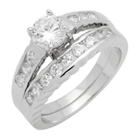 RCZ104031 - Silver Wedding Ring Sets