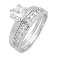 RCZ104033 - Silver Wedding Ring Sets