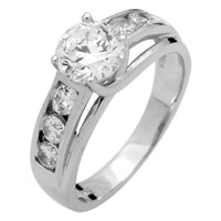RCZ104045 - Sterling Silver Solitaire Ring 6.5mm