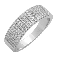 RCZ104051- Sterling Silver 5 Layers Micro Pave CZ Band Ring