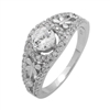 RCZ104074 Sterling Silver CZ Solitaire Dragonfly Ring