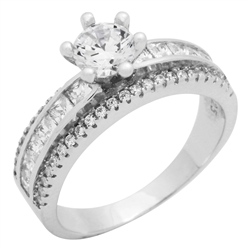 RCZ104090 - Sterling Silver CZ Ladies Ring