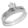RCZ104101 - Sterling Silver CZ Wedding Ring Set