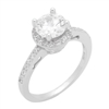 RCZ104132 - Sterling Silver CZ Micropave Halo Design Ring