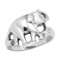 RPS1026 Silver Plain Elephant Ring