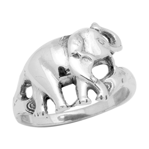 RPS1026 Silver Plain Elephant Ring