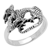 RPS1053 Silver Plain Dragon Ring