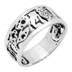 RPS1054 Silver Plain Lucky Ring