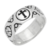 RPS1055 Silver Plain Lucky Ring