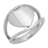 RPS1057 Silver Plain Heart Plain Ring