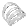 RPS1061 Silver Plain MultiBand Ring