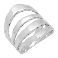 RPS1061 Silver Plain MultiBand Ring