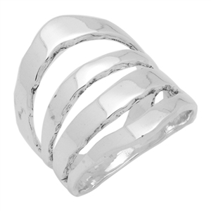 RPS1061 Silver Plain MultiBand Ring