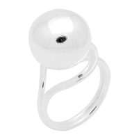 RPS1086 Silver Big Ball center Ring 14mm