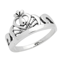 RPS1094 Silver Crown Ring