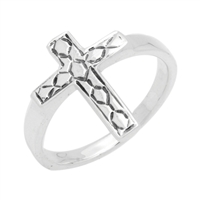 RPS1096 Silver Cross Ring