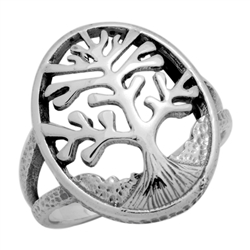RPS1105 - Sterling Silver Filigree Tree of Life Ring
