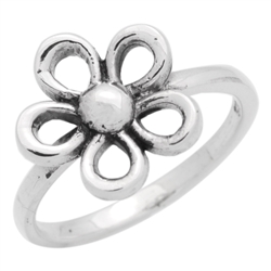 RPS1128 - Sterling Silver Open Cut Out Flower Ring