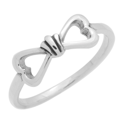 RPS1136 - Sterling Silver High Polish Infinity Heart Ring
