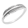 RPS1137 - Sterling Silver Wrap Feather Band Ring